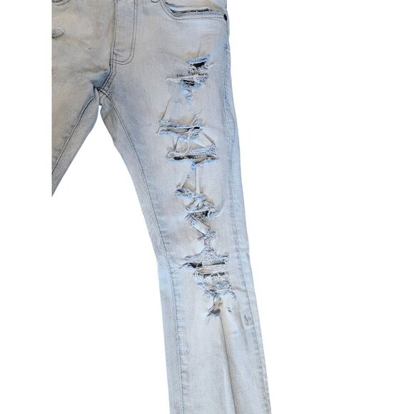 Jordan Craig Mens Distressed Light Wash Skinny Jeans Mens Size 30 x 32 - Picture 4 of 14